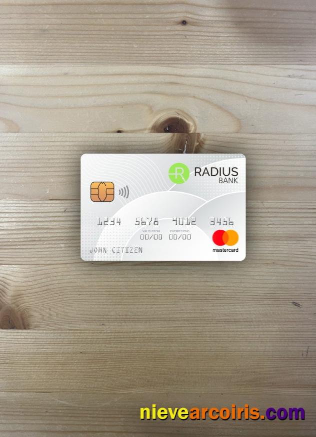 USA Massachusetts Radius Bank mastercard photolook